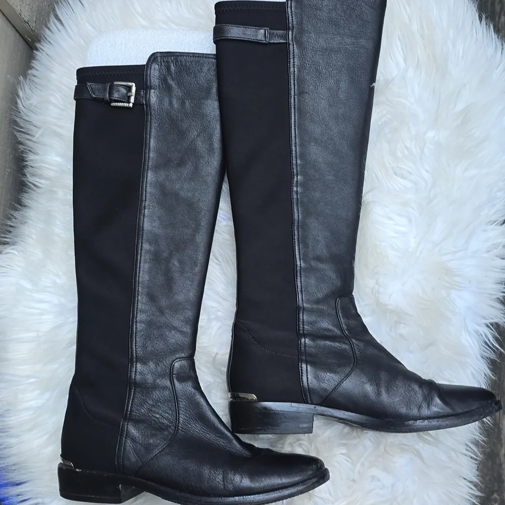 Coach Lilac Boots Q3011 Leather Knee black 5